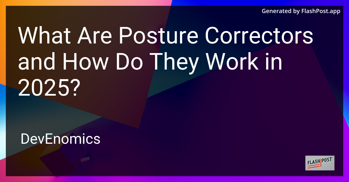 What Are Posture Correctors and How Do They Work in 2025?