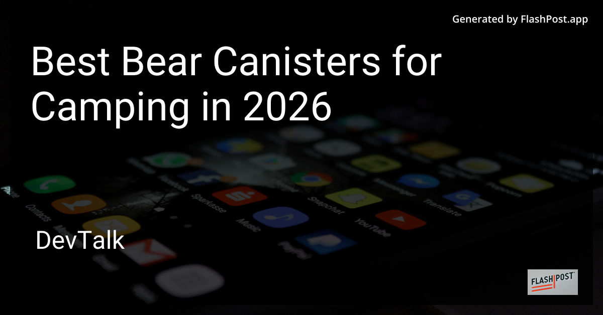 Best Bear Canisters for Camping in 2026