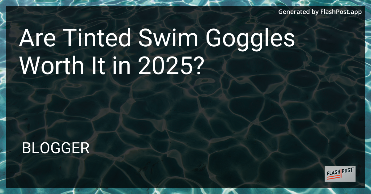 Tinted Swimming Goggles