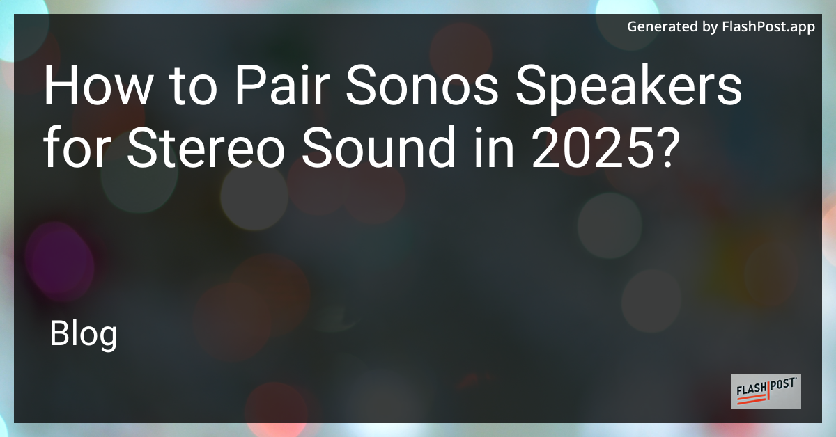 Sonos Speakers