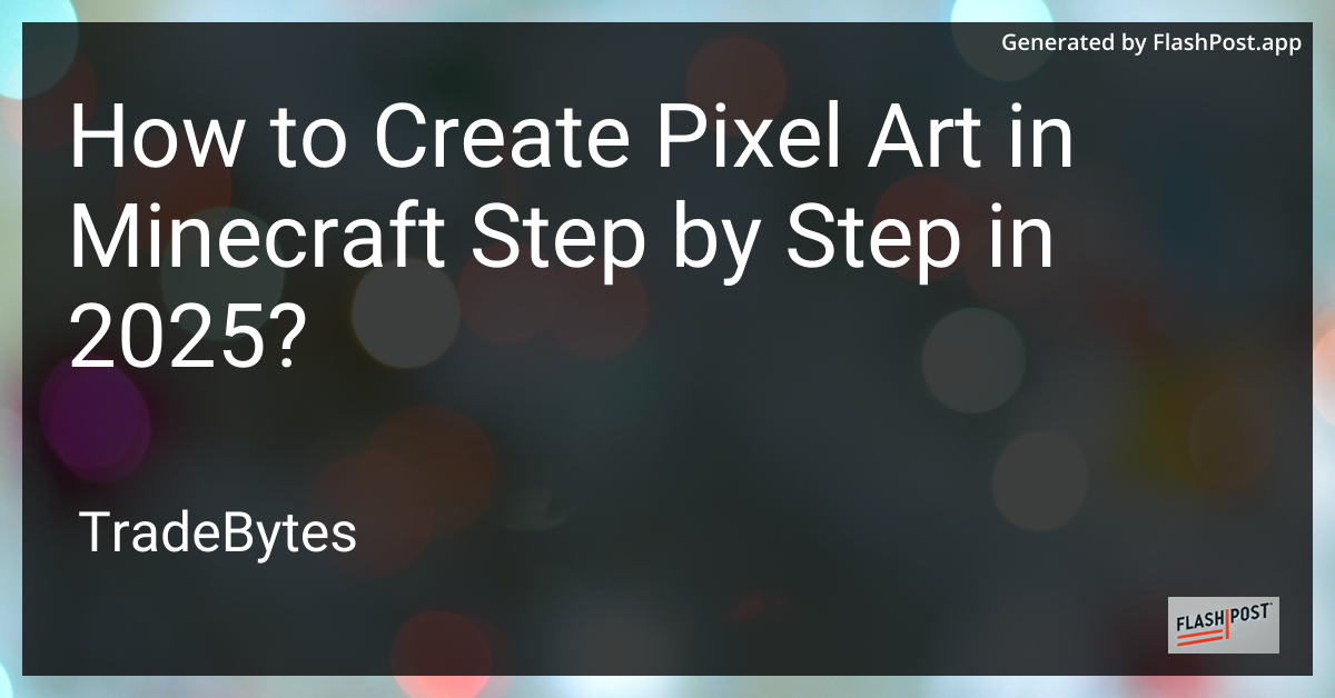 Create Pixel Art in Minecraft