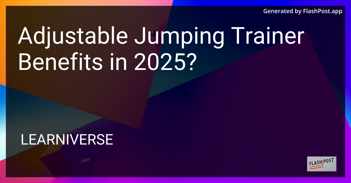Adjustable Jumping Trainer