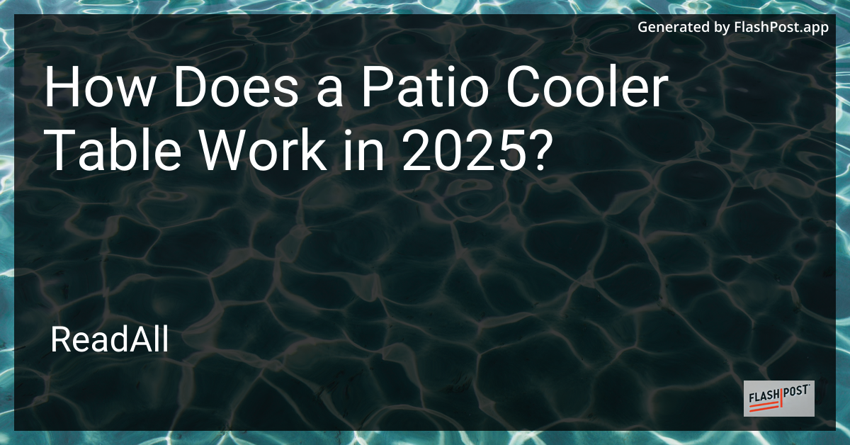 Patio Cooler Table