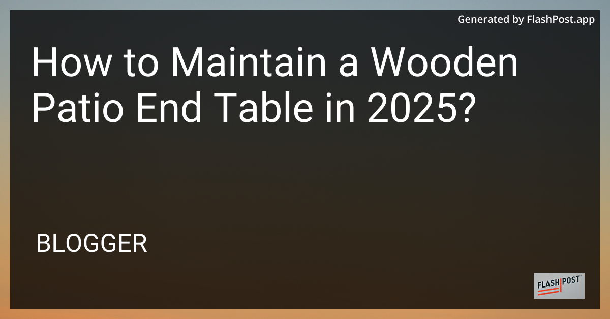 Wooden Patio End Table