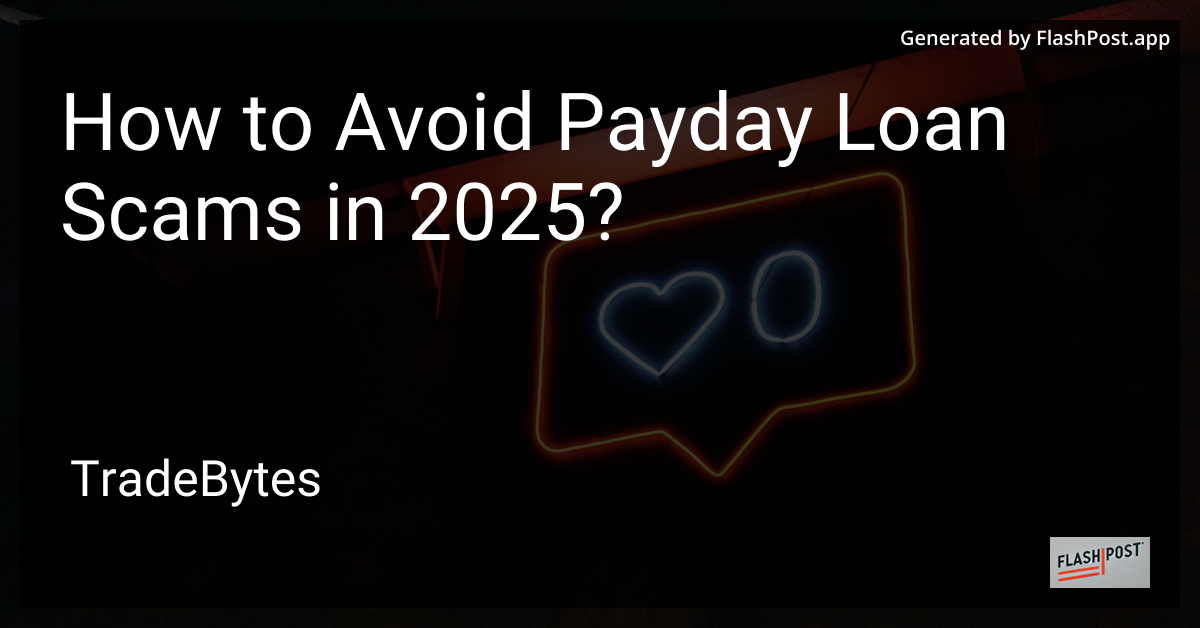 Avoid Payday Loan Scams