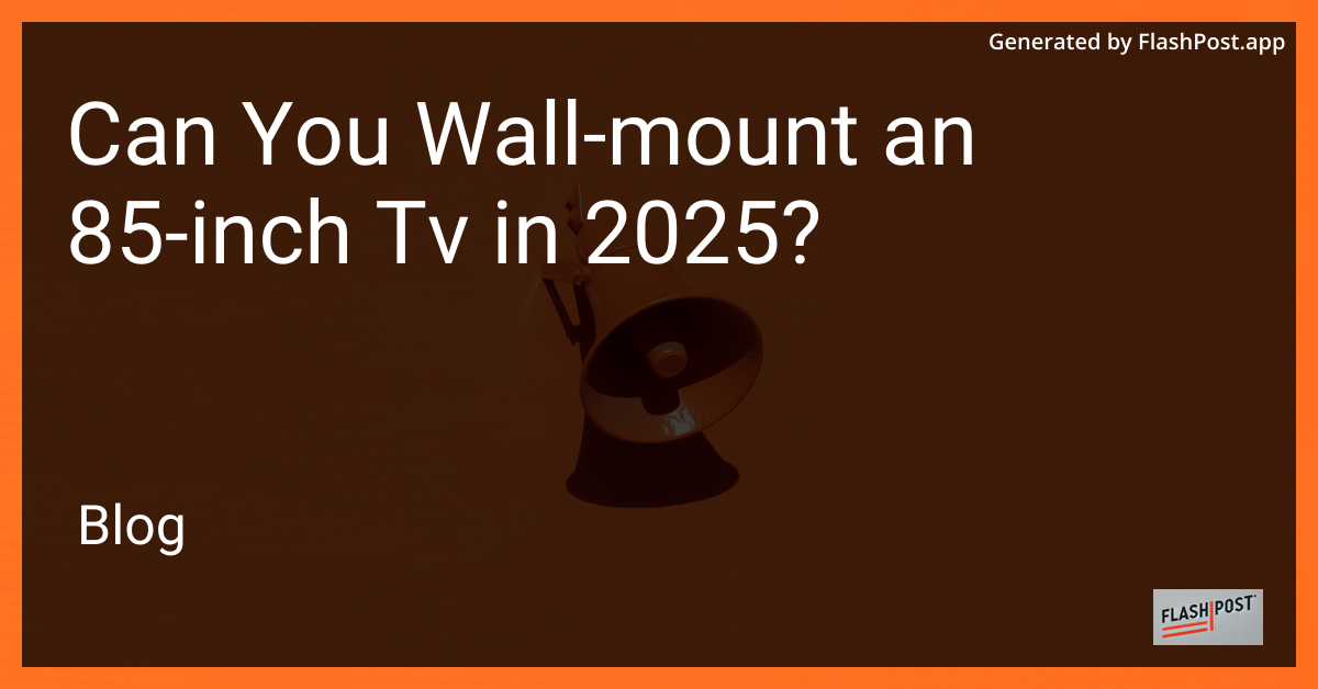 Wall-mounted 85-inch TV setup