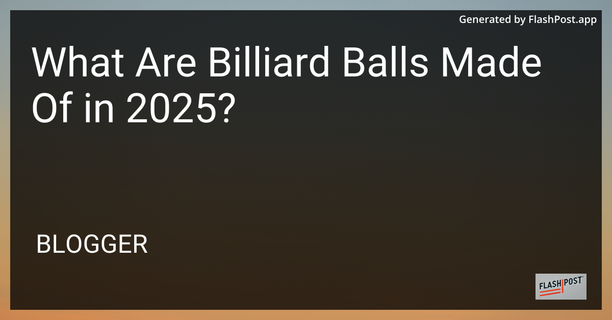 Billiard Balls
