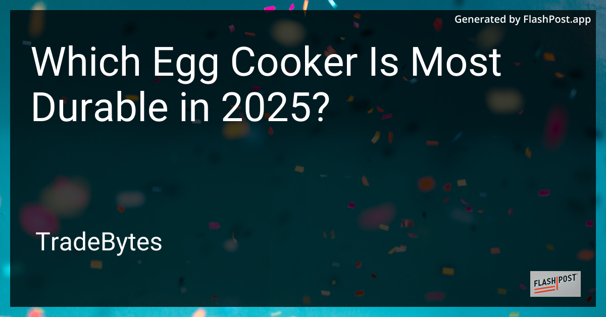 Durable Egg Cooker