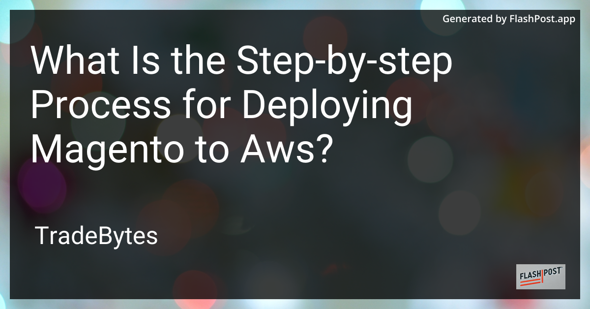 Deploying Magento to AWS