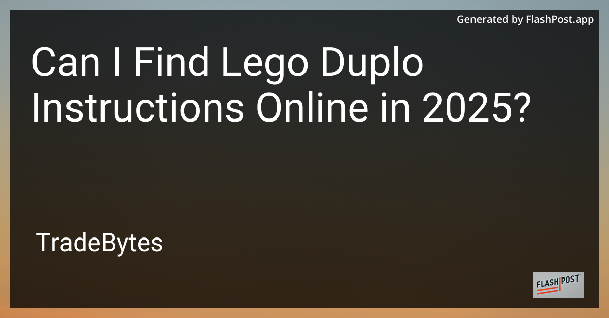 LEGO Duplo Instructions