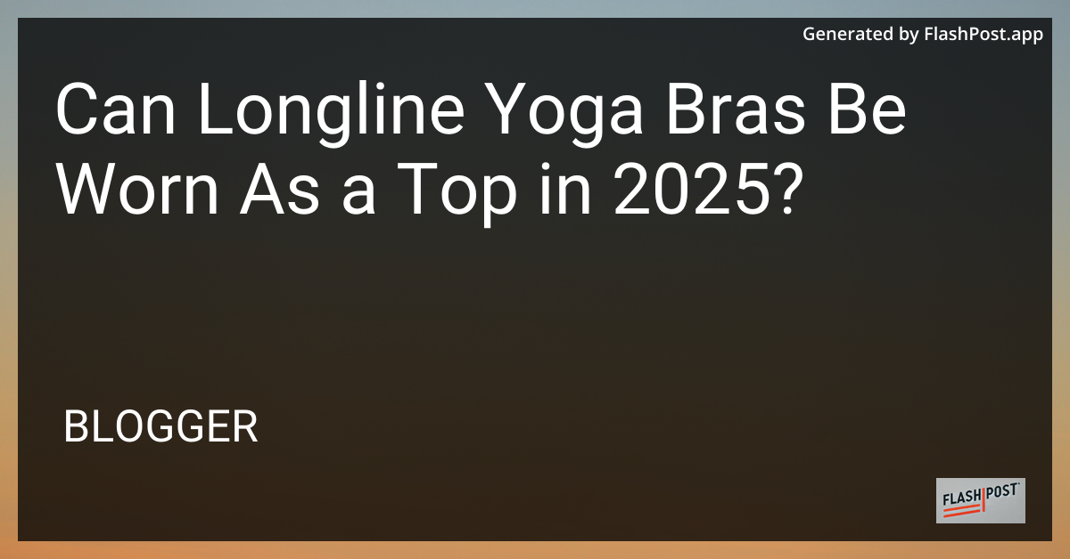 Longline Yoga Bra