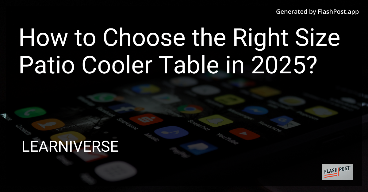 Patio Cooler Table