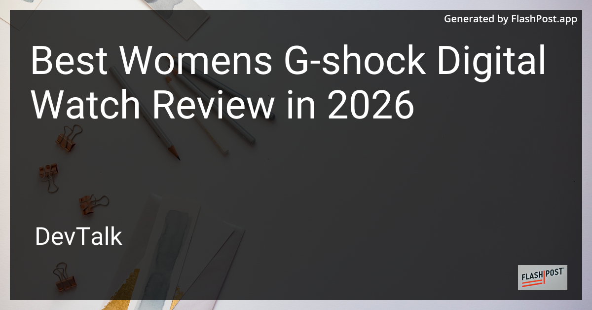 Best Womens G-Shock Digital Watch Review in 2026