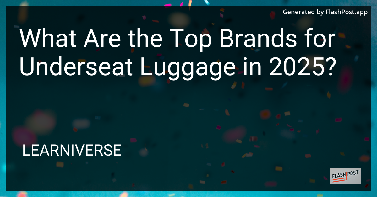 Underseat Luggage