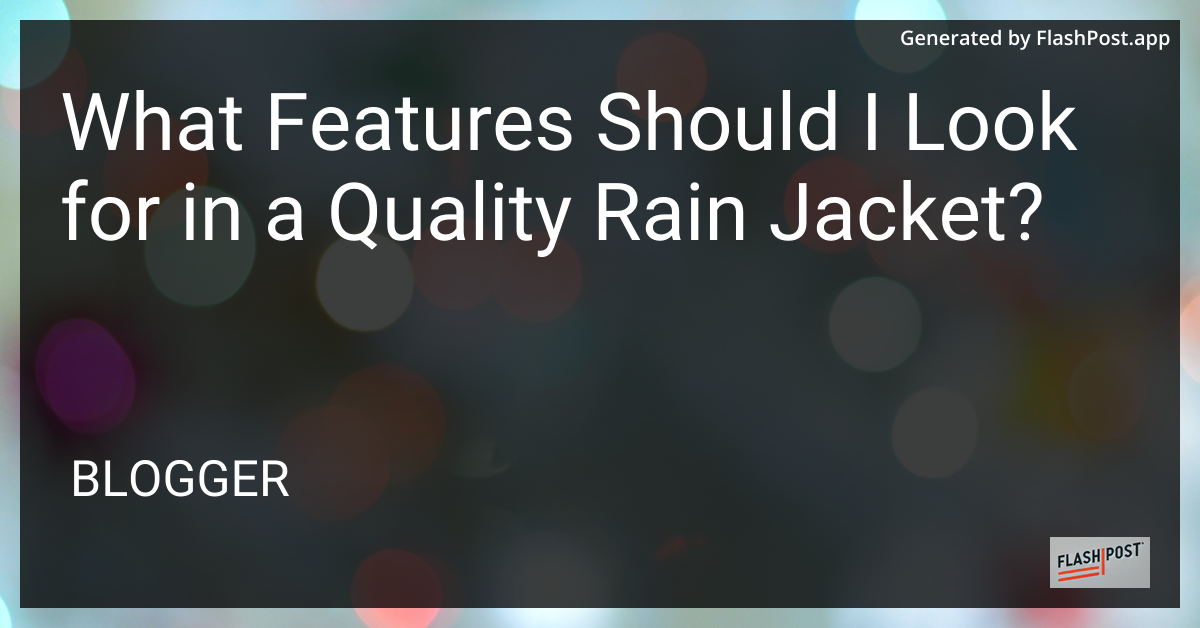Rain Jacket