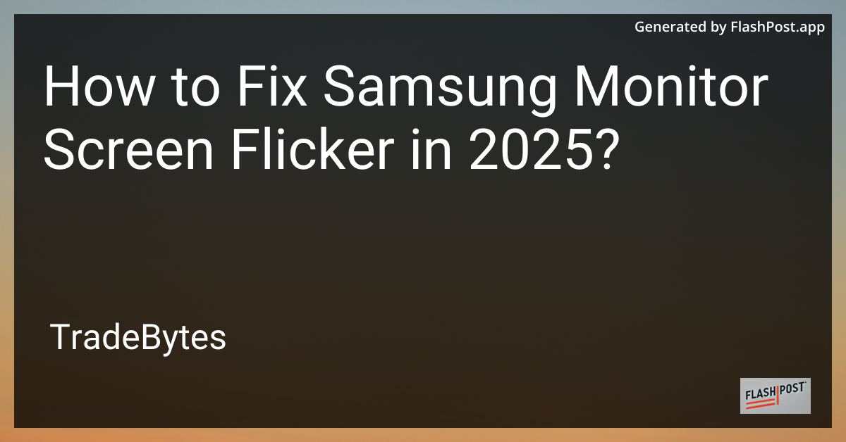 Samsung Monitor Screen