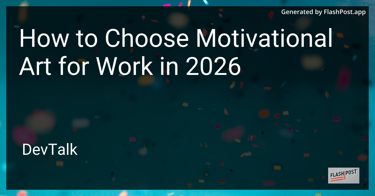 How to Choose Motivational Art for Work in 2026