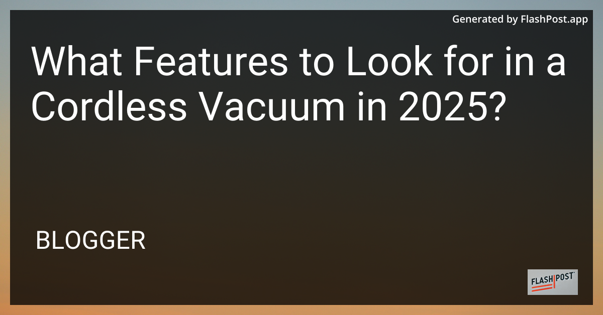 Cordless Vacuum