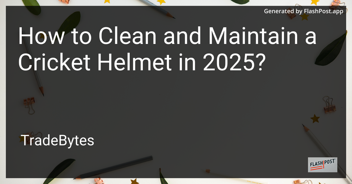 Cricket Helmet Cleaning
