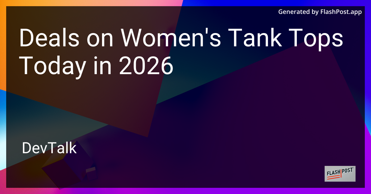 Deals on Women'S Tank Tops Today in 2026