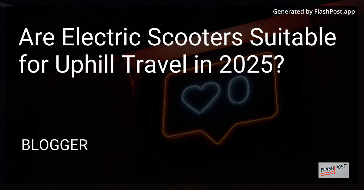 Electric Scooter Going Uphill