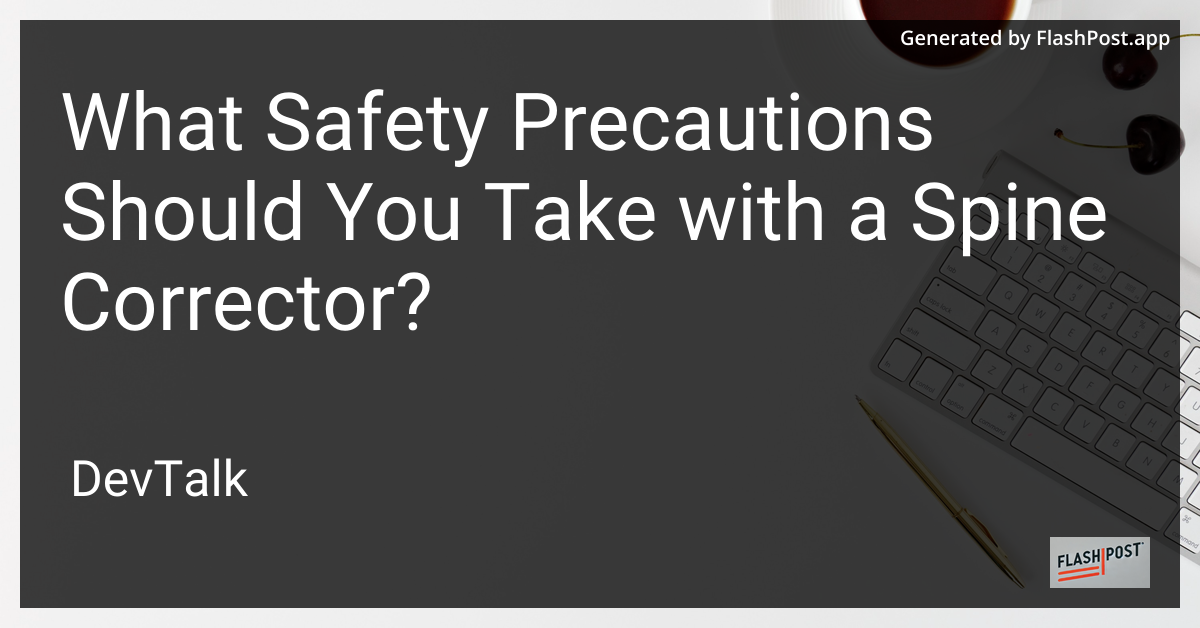 what safety precautions should you take with a spine corrector?