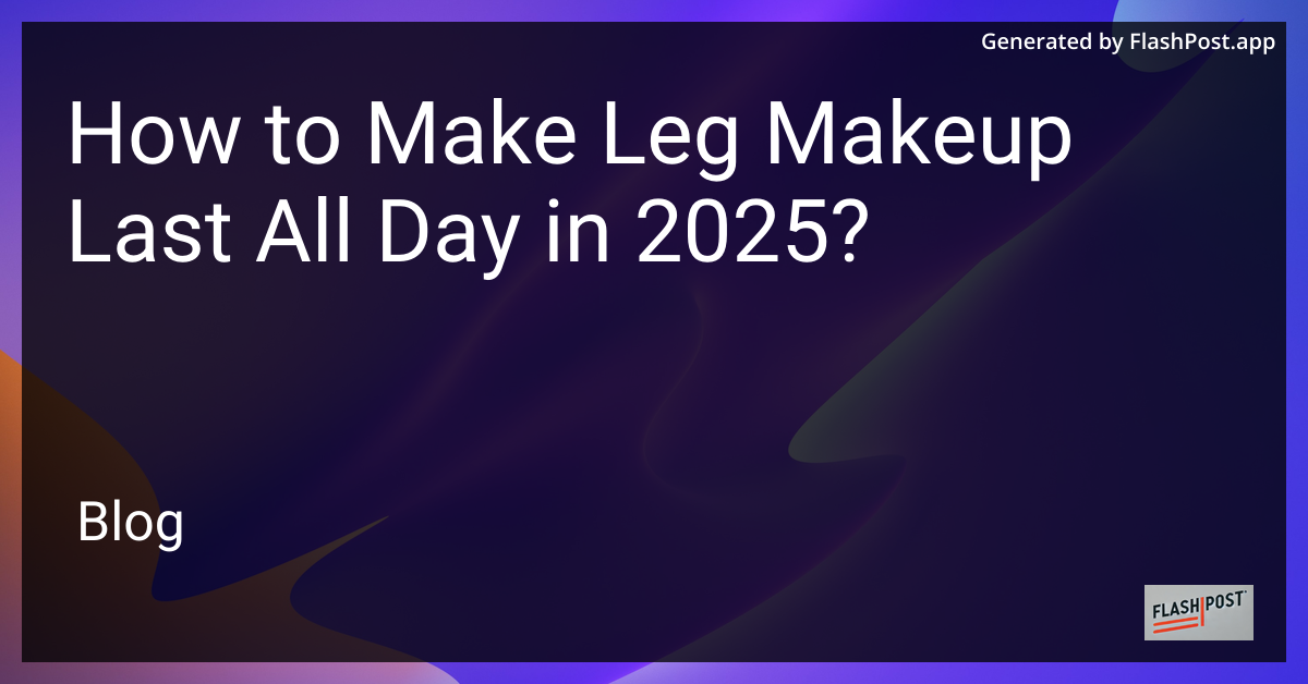 Leg Makeup Image