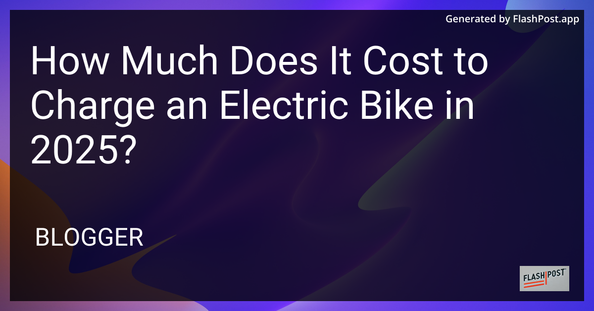 Electric Bike Charging