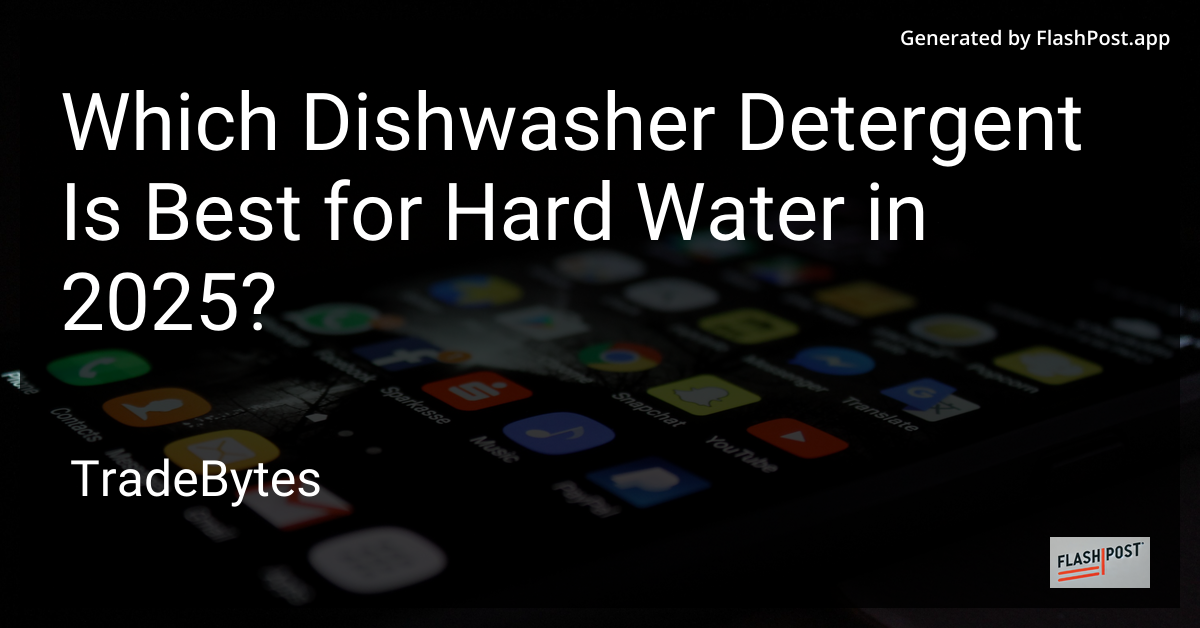 Which Dishwasher Detergent is Best for Hard Water in 2025?