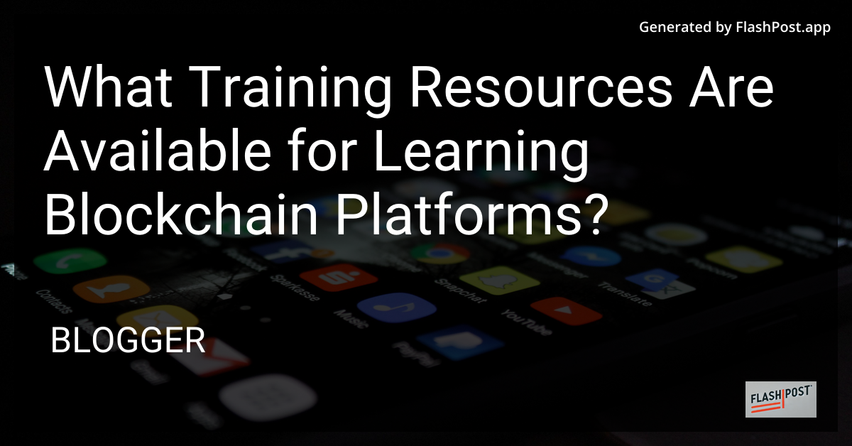 Blockchain Training Resources