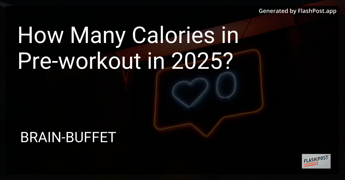 Pre-Workout Supplement