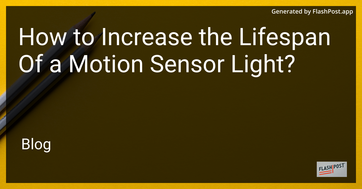 Motion Sensor Light