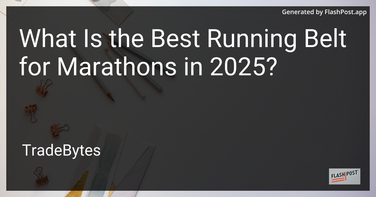 Marathon Running Belt