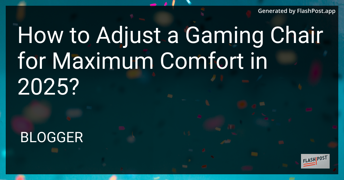 Gaming Chair Comfort