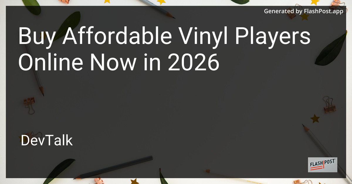 Buy Affordable Vinyl Players Online Now in 2026