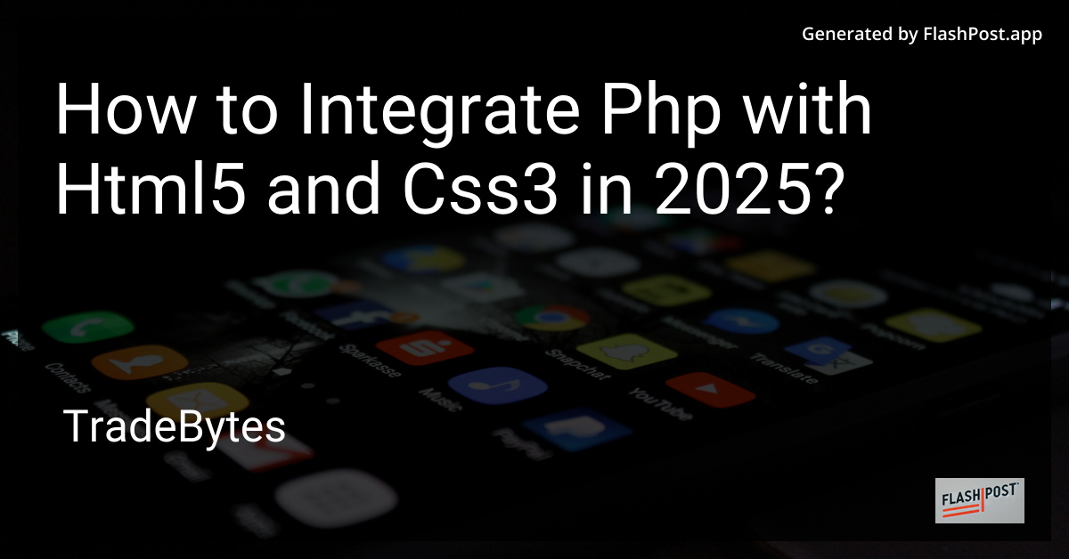 Integrating PHP with HTML5 and CSS3
