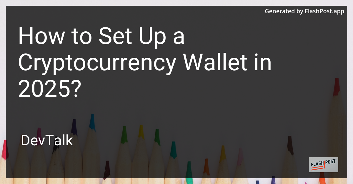 how to set up a cryptocurrency wallet in 2025?