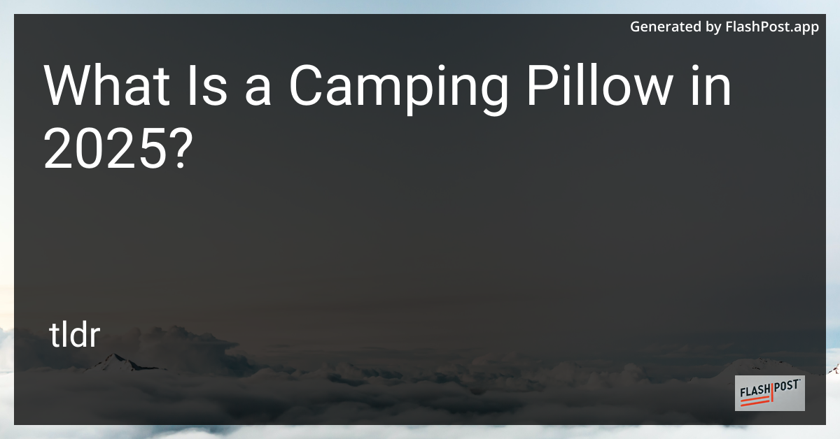 Camping Pillow