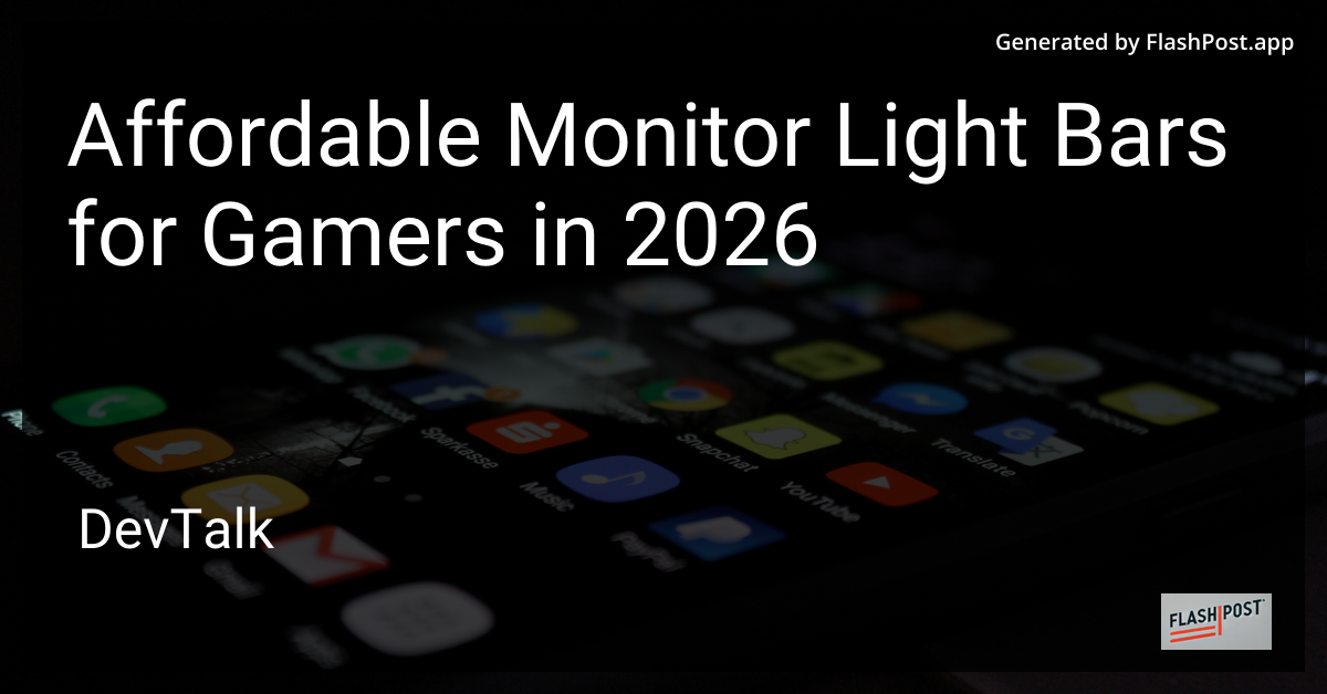 Affordable Monitor Light Bars for Gamers in 2026