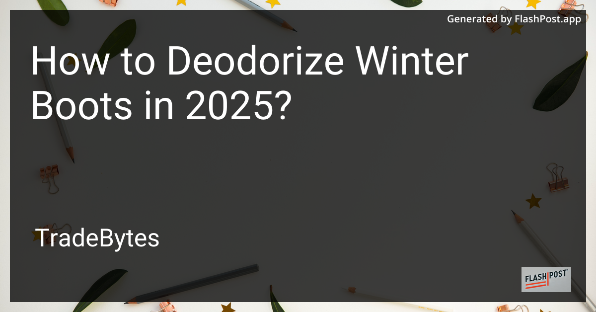 Winter Boots Deodorization