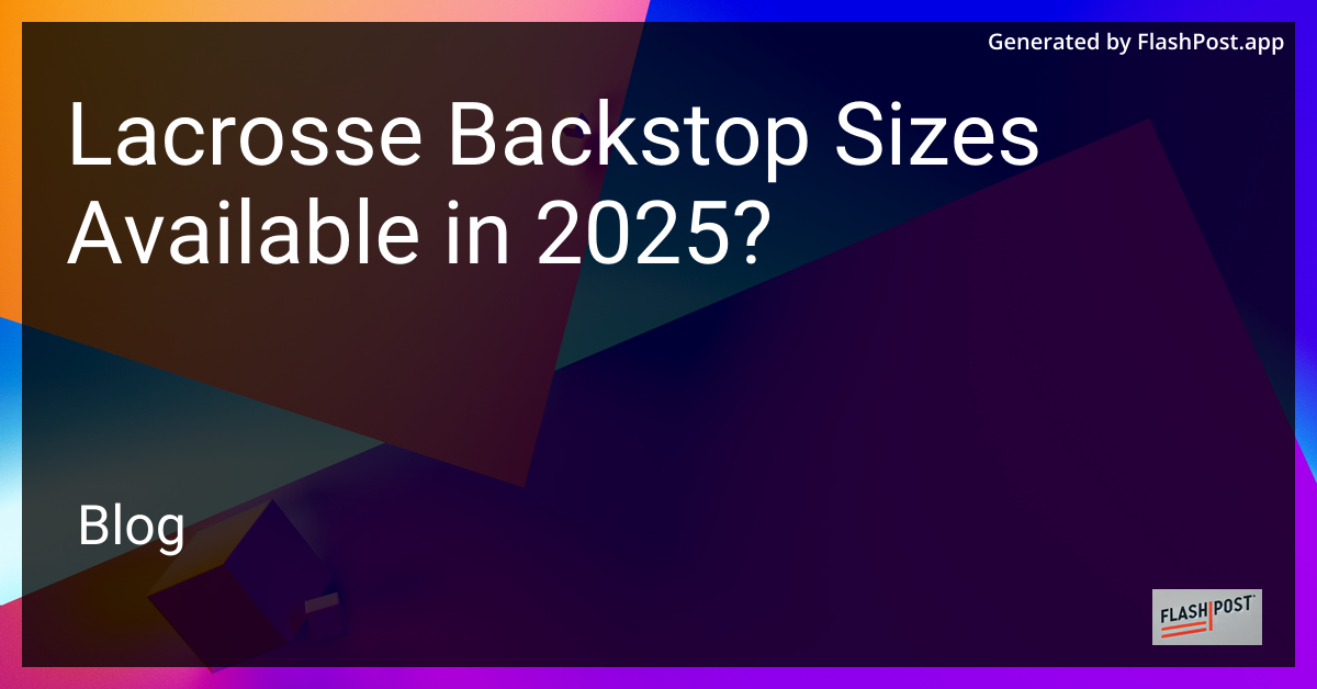 Lacrosse Backstop