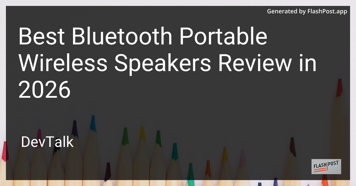 Best Bluetooth Portable Wireless Speakers Review in 2026