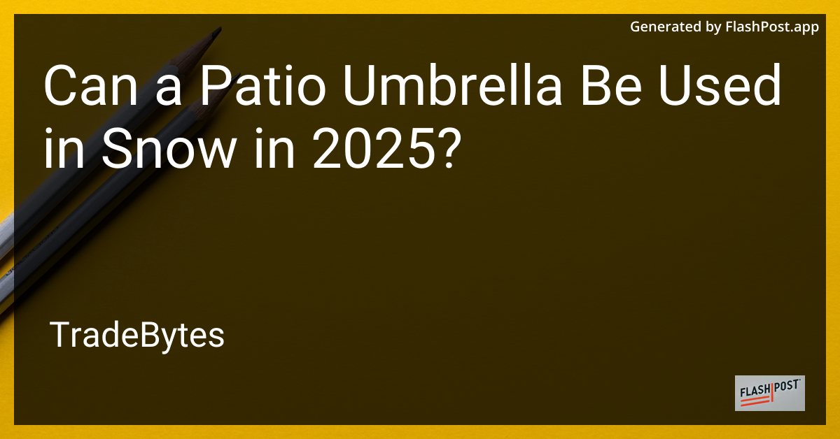 Patio Umbrella in Winter