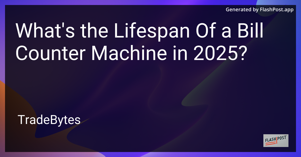 Bill Counter Machine