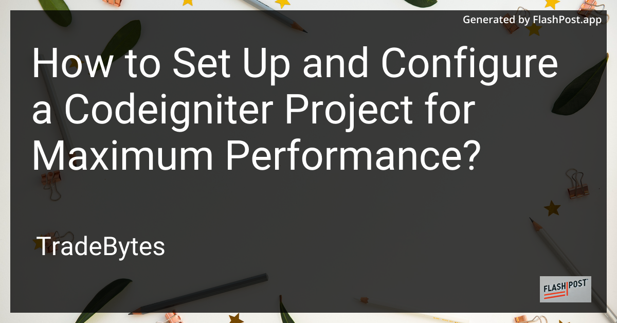 CodeIgniter Performance