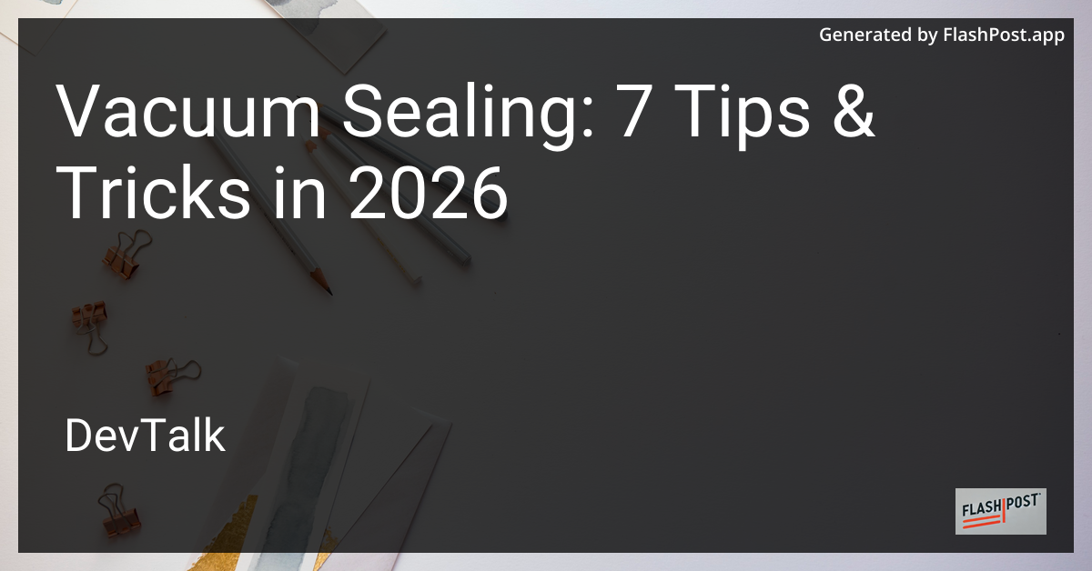 Vacuum Sealing: 7 Tips & Tricks in 2026