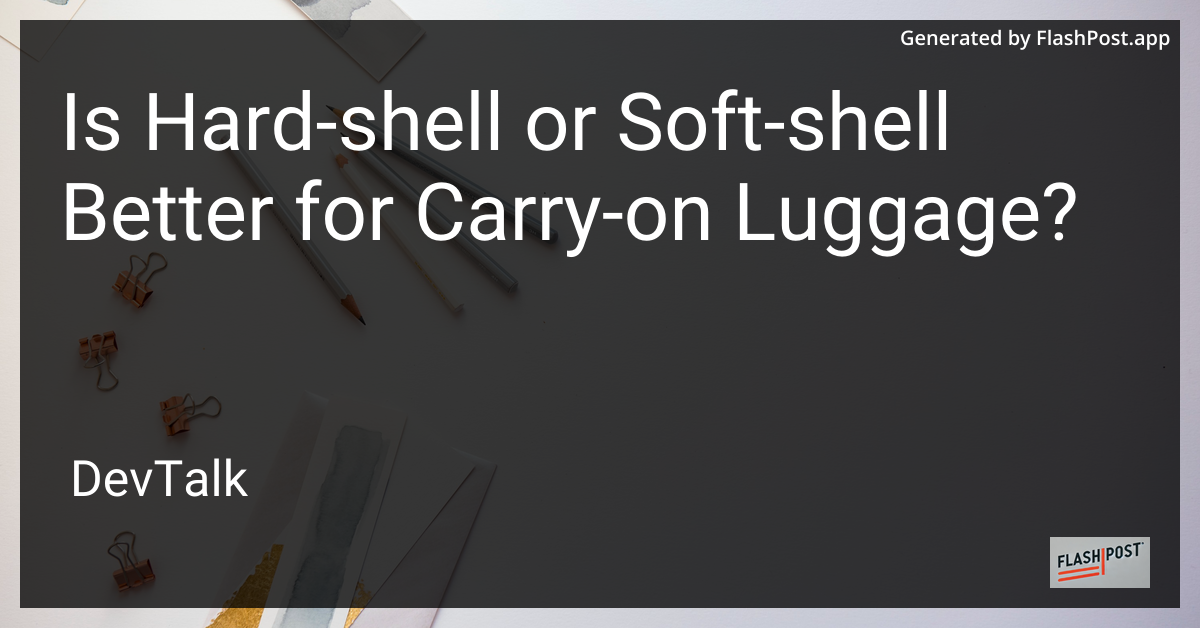 is hard-shell or soft-shell better for carry-on luggage?