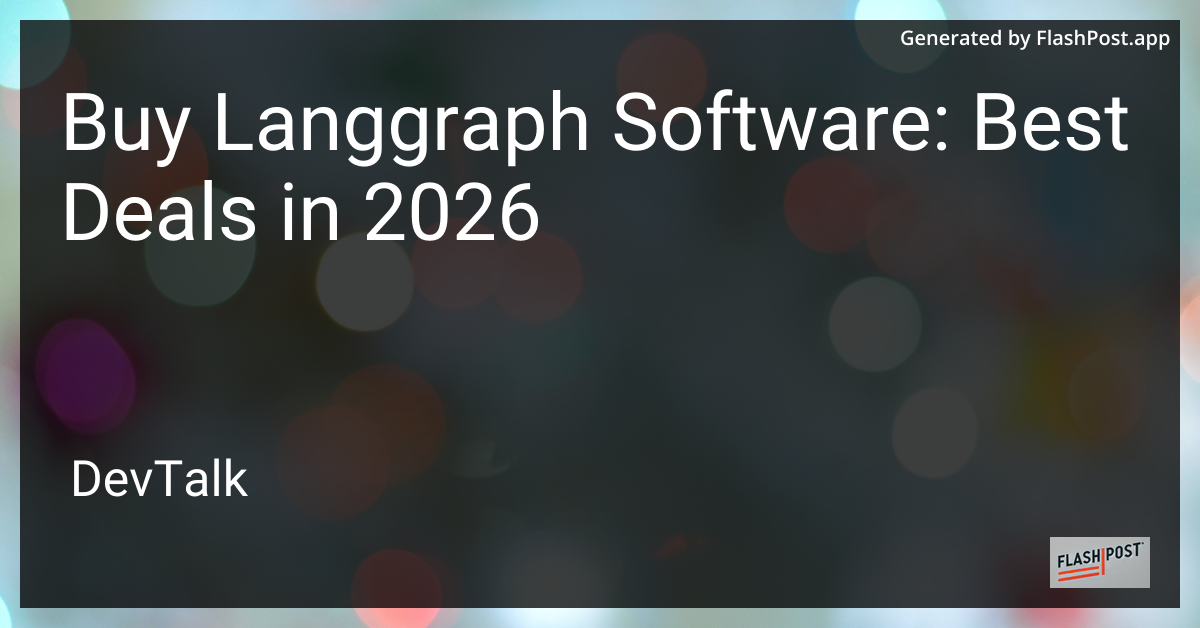 Buy Langgraph Software: Best Deals in 2026