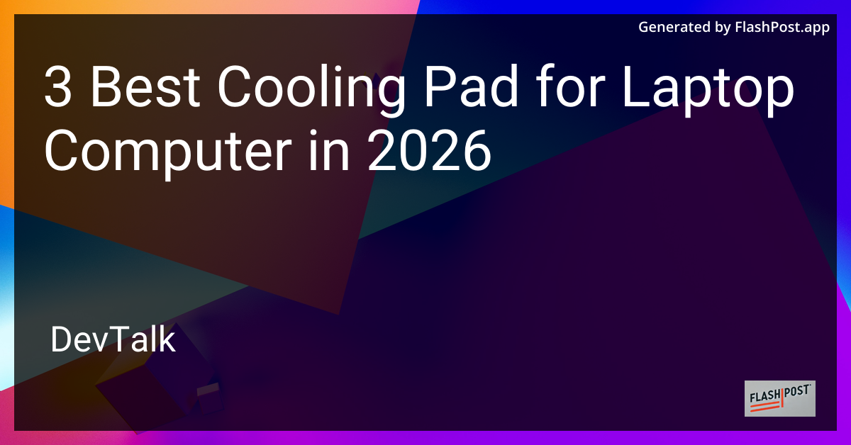 3 Best Cooling Pad for Laptop Computer in 2026