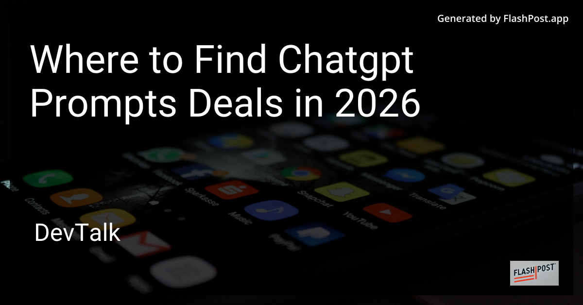 Where to Find Chatgpt Prompts Deals in 2026